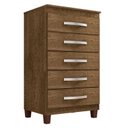Ver imagem 4 de Guarda Roupa Solteiro Modena 4 Portas e Cômoda Gaveteira Cannes Malbec – Incorplac