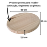 Tampo Redondo 50 Cm Pinus Cru Madeira P/ Mesa - 2