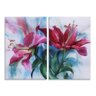 Kit 2 Telas Decorativas Pintura Lírios - 1