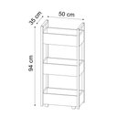 Ver imagem 5 de Fruteira Carrinho Multiuso Industrial 3 Prateleiras Bess M05 Branco - Inoviza