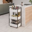 Ver imagem 2 de Fruteira Carrinho Multiuso Industrial 3 Prateleiras Bess M05 Branco - Inoviza