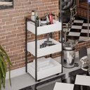 Ver imagem 3 de Fruteira Carrinho Multiuso Industrial 3 Prateleiras Bess M05 Branco - Inoviza