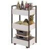 Fruteira Carrinho Multiuso Industrial 3 Prateleiras Bess M05 Branco - Inoviza - 1
