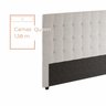 Cabeceira para Cama Box Nala Babus Queen Estofadas em Linho - 4