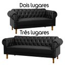 Ver imagem 2 de Kit Sofá 2 e 3 Lugares Chesterfield Clássico para Recepção e Consultório Corino - SOFA STORE:Corino
