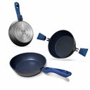 Ver imagem 2 de Panelas Ichef Ultra Sauté Grand, Day By Day, Family Size 24cm, com Tampa de Vidro Azul Ichef Azul