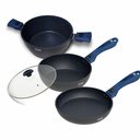 Ver imagem 1 de Panelas Ichef Ultra Sauté Grand, Day By Day, Family Size 24cm, com Tampa de Vidro Azul Ichef Azul