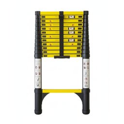 Escada Telescópica 13 Degraus Multifuncional 3,8mts Portátil Cor Preto - 1