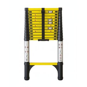 Escada Telescópica 13 Degraus Multifuncional 3,8mts Portátil Cor Preto