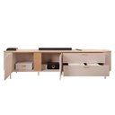 Ver imagem 3 de Rack Bancada para Tv até 75 Pol Celine 100% Mdf com Pés 241x57cm Bali-cedro - Dj Móveis