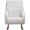 Ver imagem 3 de Poltrona de Amamentação com Balanço Base Milka Sky D02 Linho Branco C-419 - Lyam Decor