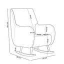 Ver imagem 5 de Poltrona de Amamentação com Balanço Base Milka Sky D02 Linho Branco C-419 - Lyam Decor