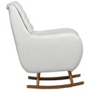 Ver imagem 6 de Poltrona de Amamentação com Balanço Base Milka Sky D02 Linho Branco C-419 - Lyam Decor