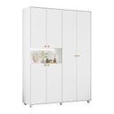 Ver imagem 5 de Guarda-Roupa Solteiro 06 Portas Glória Branco