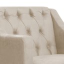 Ver imagem 5 de Poltrona Decorativa Pés Luis XV Gênises Encosto Capitonê Suede Capuccino Carolina Moveis