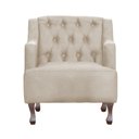 Ver imagem 3 de Poltrona Decorativa Pés Luis XV Gênises Encosto Capitonê Suede Capuccino Carolina Moveis