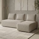 Ver imagem 2 de Sofa Modular 2 Lugares e Chaise Block Pes Madeira Boucle Tce 1018 Moll