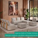 Ver mais imagens de Sofa Modular 2 Lugares e Chaise Block Pes Madeira Boucle Tce 1018 Moll
