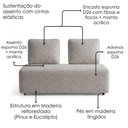 Ver imagem 6 de Sofa Modular 2 Lugares e Chaise Block Pes Madeira Boucle Tce 1018 Moll