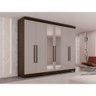 Guarda-roupa Casal 6 Portas 6 Gavetas com Espelho Órion Premium Salleto Savana/off White - 6