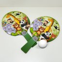 Ver imagem 4 de Kit 5 Pares de Raquete em Mdf + Bolinha Tema Safari Infantil