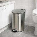 Ver imagem 2 de Lixeira Inox Slim 12L Powermaid com Pedal Redonda Prateado