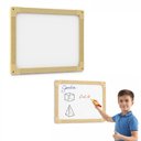 Ver imagem 5 de Lousa Quadro Branco Madeira 30x40cm Multiuso Anotacoes Planejamento Mural Moldura MDF Adulto Infanti