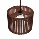 Ver imagem 4 de Luminária Pendente Sirius Modelo Ripado -:Marrom