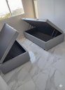 Ver imagem 4 de Cama Box Baú Blindada com Colchão Riviera Molas Ensacadas 25cm:corino Cinza/solteiro