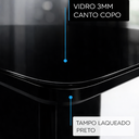 Ver imagem 2 de Mesa de Jantar Floripa Madeira Maciça 120x80cm Tampo Retângular Vidro Móveis Minas Preto