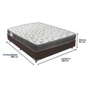 Ver imagem 3 de Cama Box Marrom e Colchão Iso100 Espuma D33 Viúvo Ortobom