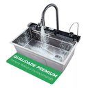 Ver imagem 4 de Cuba Pia Inteligente Gourmet Cozinha Led Premium C/torneira Monocomando Multifuncional Aço Inox