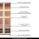 Ver imagem 3 de Conjunto Decorativo Cristaleira com Led e Buffet Aparador 160cm Tenerife/Gunga Off White/Freijó G73