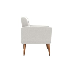 Poltrona Cadeira Decorativa Escritório Havana Matrix Bege - 3