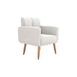 Poltrona Cadeira Decorativa Escritório Havana Matrix Bege - 1