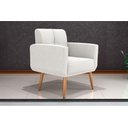 Ver imagem 4 de Poltrona Cadeira Decorativa Escritório Havana Matrix Bege