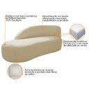 Ver imagem 5 de Kit Divã Luna 160cm Lado Esquerdo e 02 Poltronas Base de Ferro Dourado Suede Doce Sonho Móveis Bege