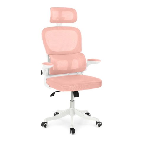 Cadeira de Escritório Giratória Executiva Viena com Regulagem de Altura - Rosa