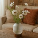 Ver imagem 2 de Vaso em Vidro Fosco Decorativo com Madeira 24x18