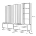 Ver imagem 4 de Estante Home Cancun 2,4m para Tv Amendoa - Colibri