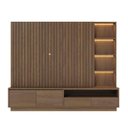 Ver imagem 2 de Estante Home Cancun 2,4m para Tv Amendoa - Colibri