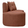 Sofá Curvo Orgânico Plaza 2 Pessoas 145cm Bouclê Terracota Sofa Store - 4