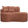 Sofá Curvo Orgânico Plaza 2 Pessoas 145cm Bouclê Terracota Sofa Store - 6