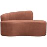 Sofá Curvo Orgânico Plaza 2 Pessoas 145cm Bouclê Terracota Sofa Store - 8