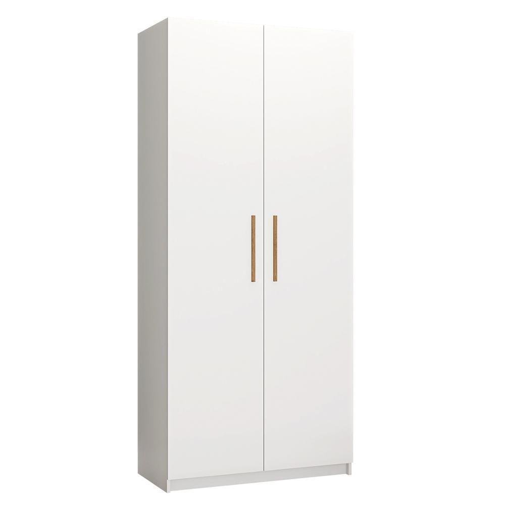 Guarda Roupa Roupeiro Solteiro 2 Portas Paris Branco Caemmun