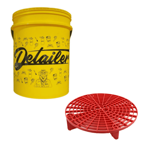 Balde Amarelo com Separador de Partículas Mandala 18L