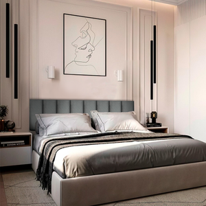 Cabeceira de Cama Box Solteiro Casal Queen King Estofada Modular 45x20cm