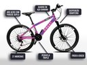 Ver imagem 5 de Bicicleta Colli Mônaco Aro 26 Disco 21 V Rapid Fire Cor Vermelho Tamanho do Quadro 13,5 Lilás