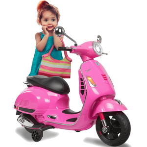Moto Scooter Eletrica Infantil Zippy Toys Vespa Gts 6v Rosa