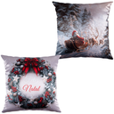 Ver imagem 1 de Kit 2 Almofadas Decorativa Feliz Natal Noel Trenó 43CMX43CM